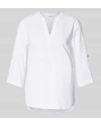 S.oliver - Regular Fit Blousetop Van Mix Van Linnen En Viscose - Lyst