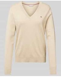 Tommy Hilfiger - Gebreide Pullover Met Ribboorden - Lyst