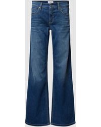 Cambio - Wide Fit Jeans Met Knoop- En Ritssluiting - Lyst