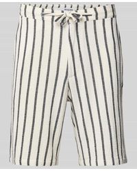 SELECTED - Regular Fit Bermudas mit Strukturmuster Modell 'BRODY' - Lyst