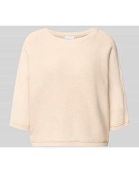 Comma, - Regular Fit Pullover in Strick-Optik mit Pailettenbesatz - Lyst