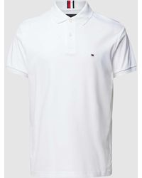 Tommy Hilfiger - Regular Fit Poloshirt mit Label-Stitching - Lyst