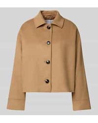 Jake*s - Relaxed Fit Jack Met Wol En Platte Kraag - Lyst