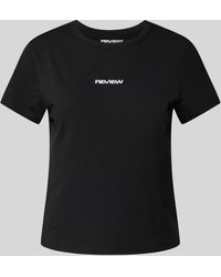 Review - T-Shirt mit Label-Stitching - Lyst