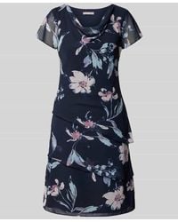 Christian Berg Cocktail - Knielanges Cocktailkleid mit Wasserfall-Ausschnitt - Lyst