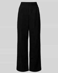 SteHmann - Wide Leg Stoffen Broek Met Bandplooien - Lyst