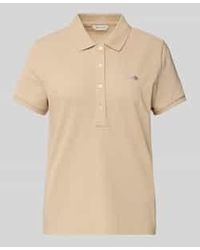 GANT - Poloshirt Met Labelstitching - Lyst
