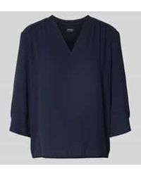 Marc Cain - Blouseshirt Met V-Hals En 3/4-Mouwen - Lyst