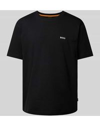 BOSS - T-Shirt mit Label-Print Modell 'Coral' - Lyst