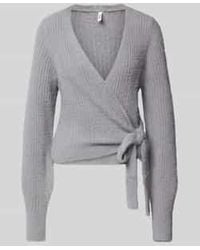 ONLY - Regular Fit Gebreid Jack Met Ribmotief, Model 'Amanda' - Lyst