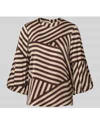 Comma, - Bluse mit Rundhalsausschnitt - Lyst