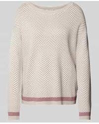 Tom Tailor - Oversized Gebreide Pullover Met Boothals - Lyst