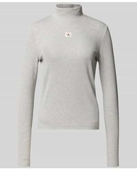 Calvin Klein - Longsleeve mit Stehkragen - Lyst