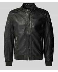 Gipsy - Leren Jack Met Opstaande Kraag - Lyst
