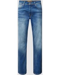Jack & Jones - Tapered Fit Jeans mit Knopfverschluss Modell 'MIKE' - Lyst