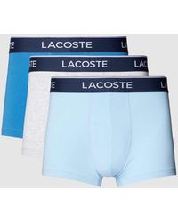 Lacoste - Trunks mit elastischem Label-Bund im 3er-Pack - Lyst