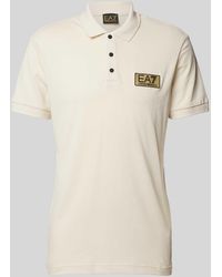 EA7 - Slim Fit Poloshirt mit Label-Patch - Lyst