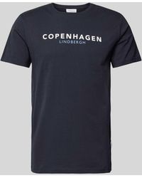 Lindbergh - T-Shirt mit Label-Print Modell 'Copenhagen' - Lyst