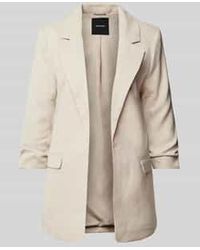Vero Moda - Regular Fit Lange Blazer Met Plooien - Lyst