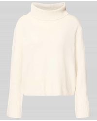 Comma, - Loose Fit Strickpullover aus Woll-Mix mit Rollkragen - Lyst