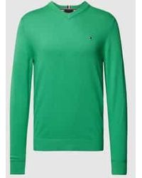 Tommy Hilfiger - Gebreide Pullover Met V-hals - Lyst