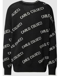 carlo colucci - Gebreide Pullover Met All-over Labelprint - Lyst