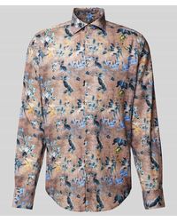 Bruun & Stengade - Casual Modern Fit Leinenhemd mit Allover-Muster Modell 'GRAHAM' - Lyst