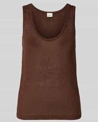 Stefanel - Tanktop Met Ronde Hals - Lyst