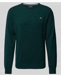 GANT - Strickpullover Aus Wolle Mit Rundhalsausschnitt - Lyst