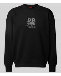 HUGO - Oversized Sweatshirt mit Label-Print Modell 'Dahrain' - Lyst