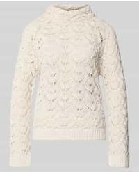 Monari - Regular Fit Gebreide Pullover Met Wol Model 'Chenille Ajour' - Lyst
