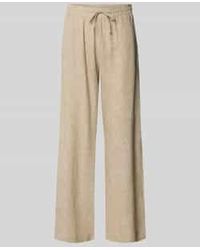 Freequent - Wide Leg Broek Van Linnenmix Met Elastische Band Model 'Lava' - Lyst