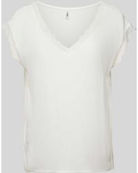ONLY - Blusenshirt mit V-Ausschnitt Modell 'JASMINA' - Lyst