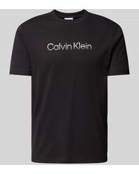 Calvin Klein - T-Shirt mit Label-Print - Lyst