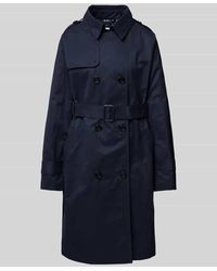 S.oliver - Slim Fit Trenchcoat aus Baumwoll-Mix mit Streifen-Futter - Lyst