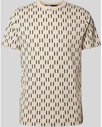 Karl Lagerfeld - T-Shirt mit Allover-Label-Print - Lyst