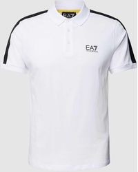 EA7 - Regular Fit Poloshirt Met Labelprint - Lyst