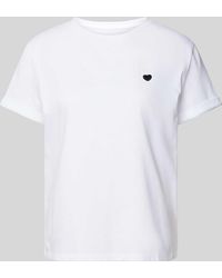 Opus - T-shirt Met Motiefstitching - Lyst