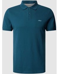 S.oliver - Poloshirt Met Labelstitching - Lyst