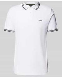BOSS - Slim Fit Poloshirt Met Labelprint, Model 'Paul' - Lyst