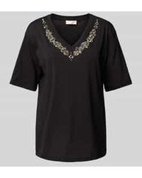 Liu Jo - T-shirt Met Siersteentjes - Lyst
