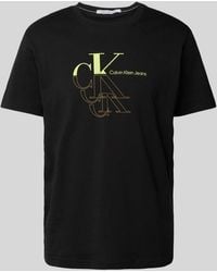 Calvin Klein - T-Shirt mit Label-Print Modell 'MONOGRAM ECHO' - Lyst