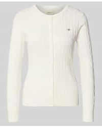 GANT - Gebreid Jack Met Kabelpatroon En Labelstitching - Lyst