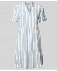 ONLY - Comfort Fit Freizeitkleid aus Viskose-Leinen-Mix Modell 'TIRI-CARO' - Lyst