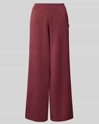 Guess - Wide Leg Stoffen Broek Met Labelapplicatie, Model 'Olympe' - Lyst