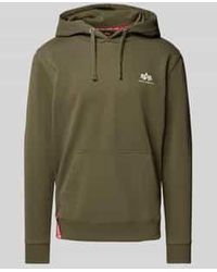 Alpha Industries - Hoodie Met Labelprint - Lyst