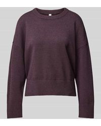 QS - Strickpullover Aus Viskose-Mix Mit Überschnittenen Schultern - Lyst