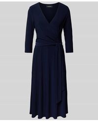 Ralph Lauren - Midikleid Mit Bindegürtel Modell 'Carlyna' - Lyst