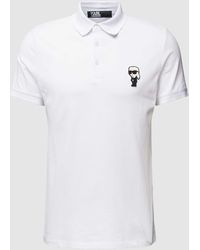 Karl Lagerfeld - Regular Fit Poloshirt Met Labelbadge - Lyst