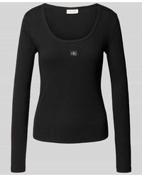 Calvin Klein - Longsleeve mit Label-Detail - Lyst